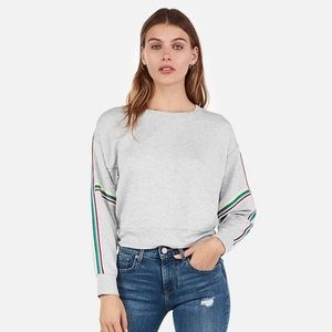 EXPRESS One Eleven Rainbow Varsity Sweatshirt XS